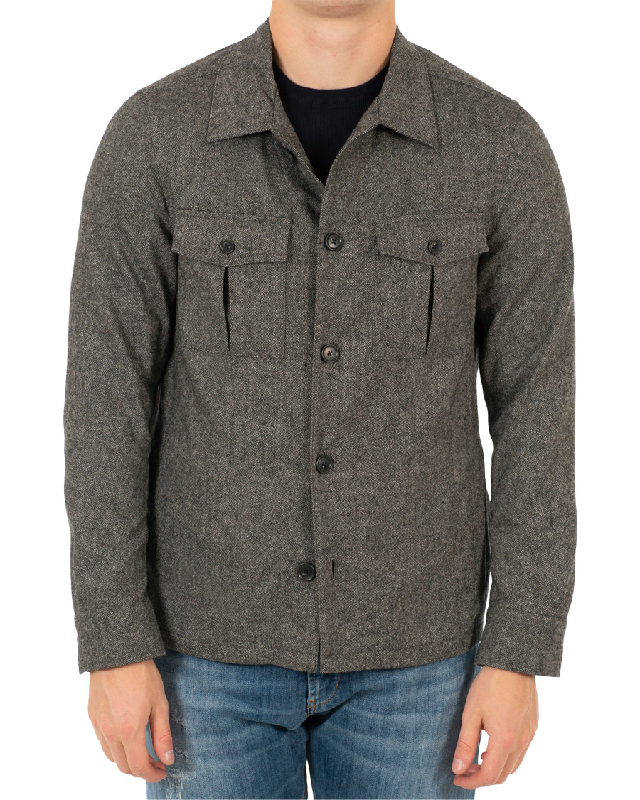 Herre | Jakker | Oscar Jacobson | Helge Shirt Jacket Salt & Pepper