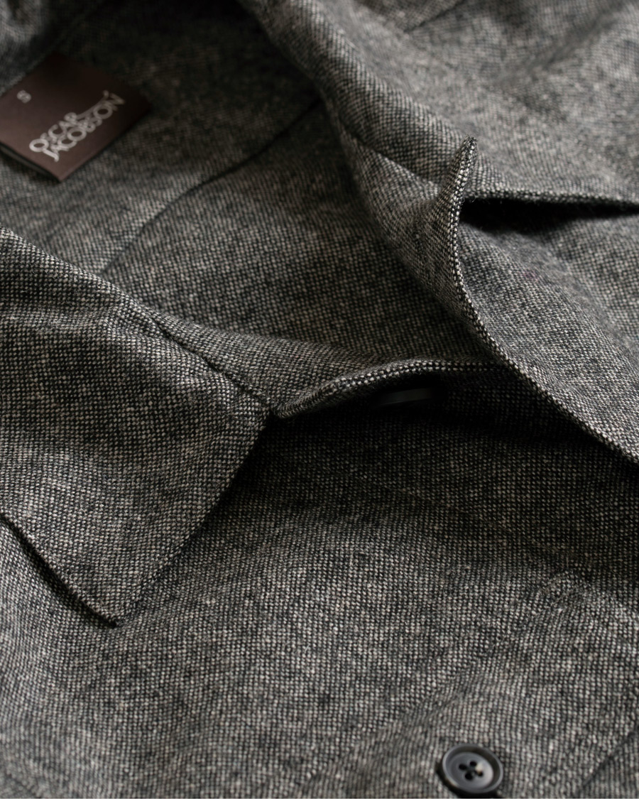 Herre | Jakker | Oscar Jacobson | Helge Shirt Jacket Salt & Pepper