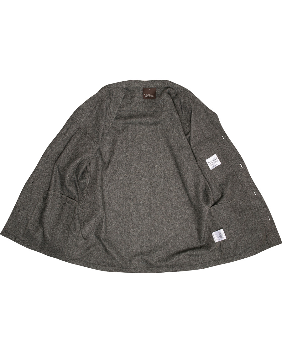 Herre | Jakker | Oscar Jacobson | Helge Shirt Jacket Salt & Pepper