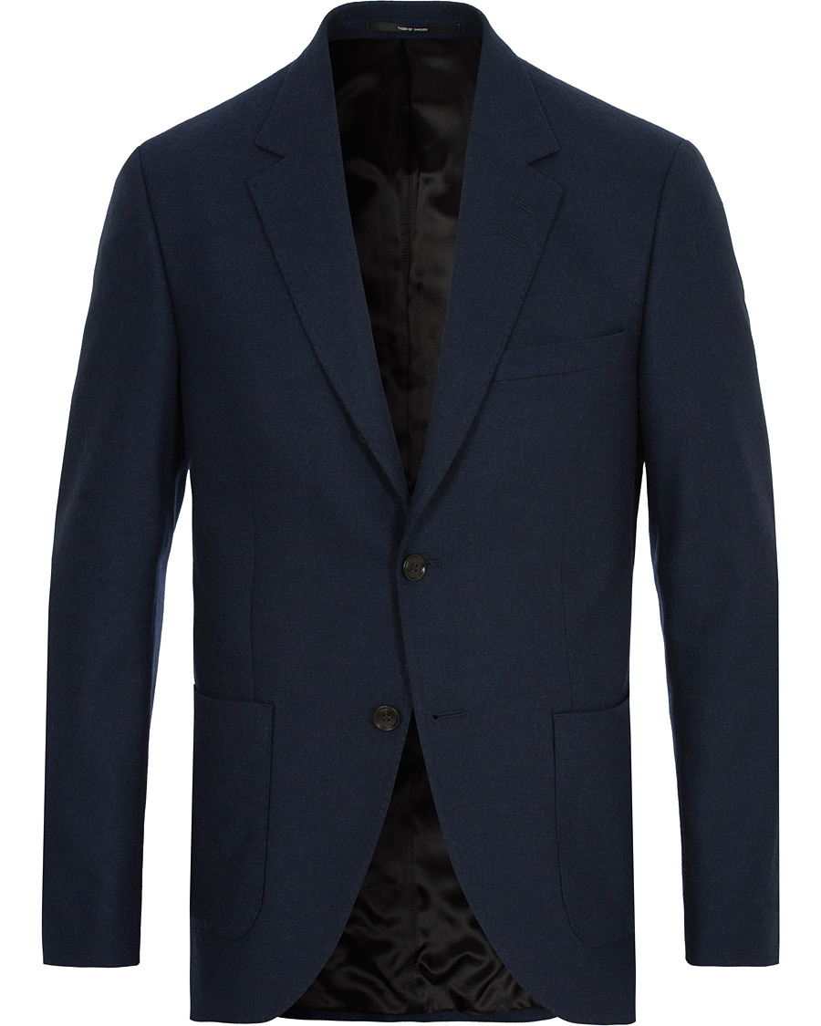 Herre | Blazere & jakker | Tiger of Sweden | Jamot Flannel Patch Pocket Blazer Navy
