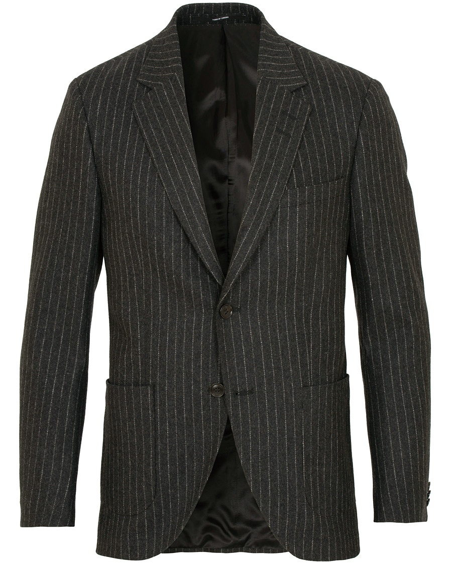 Herre | Blazere & jakker | Tiger of Sweden | Jamot Pinstripe Patch Pocket Blazer Dark Grey