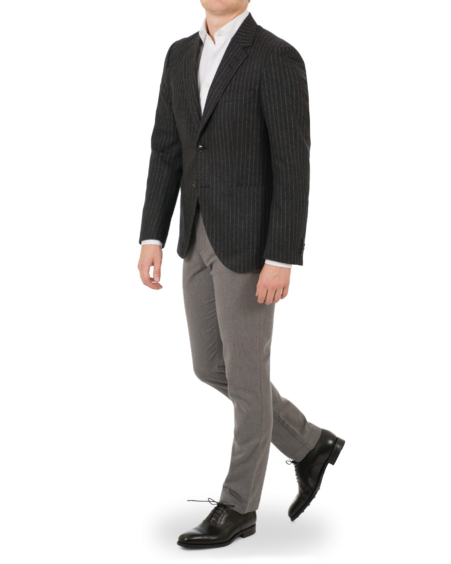 Herre | Blazere & jakker | Tiger of Sweden | Jamot Pinstripe Patch Pocket Blazer Dark Grey