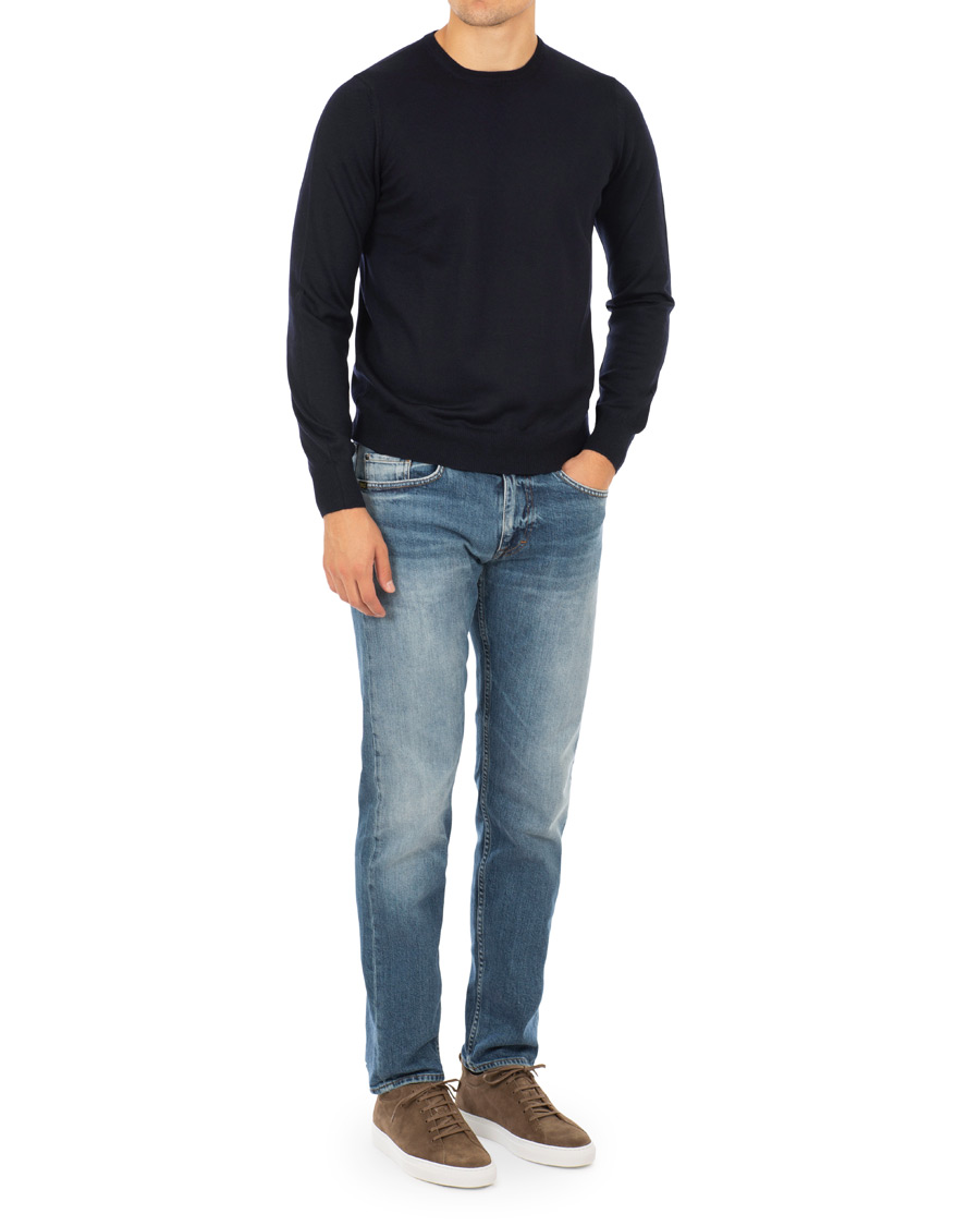 Herre | Jeans | Tiger of Sweden Jeans | Straight Lone Stretch Jeans Mid Blue