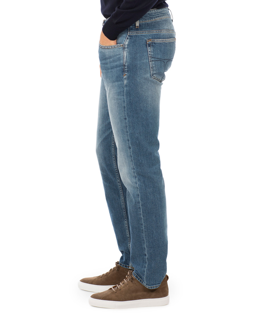 Herre | Jeans | Tiger of Sweden Jeans | Straight Lone Stretch Jeans Mid Blue