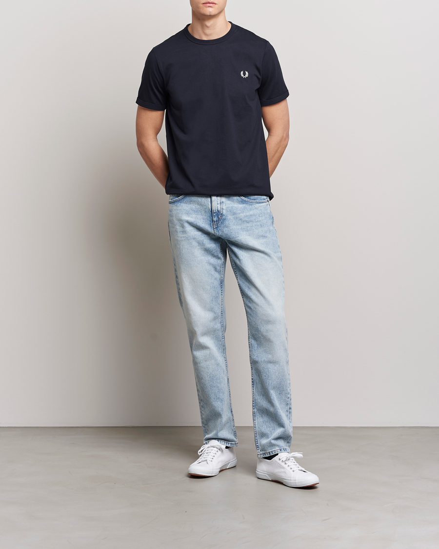 Herre | Fred Perry | Fred Perry | Ringer Crew Neck Tee Navy