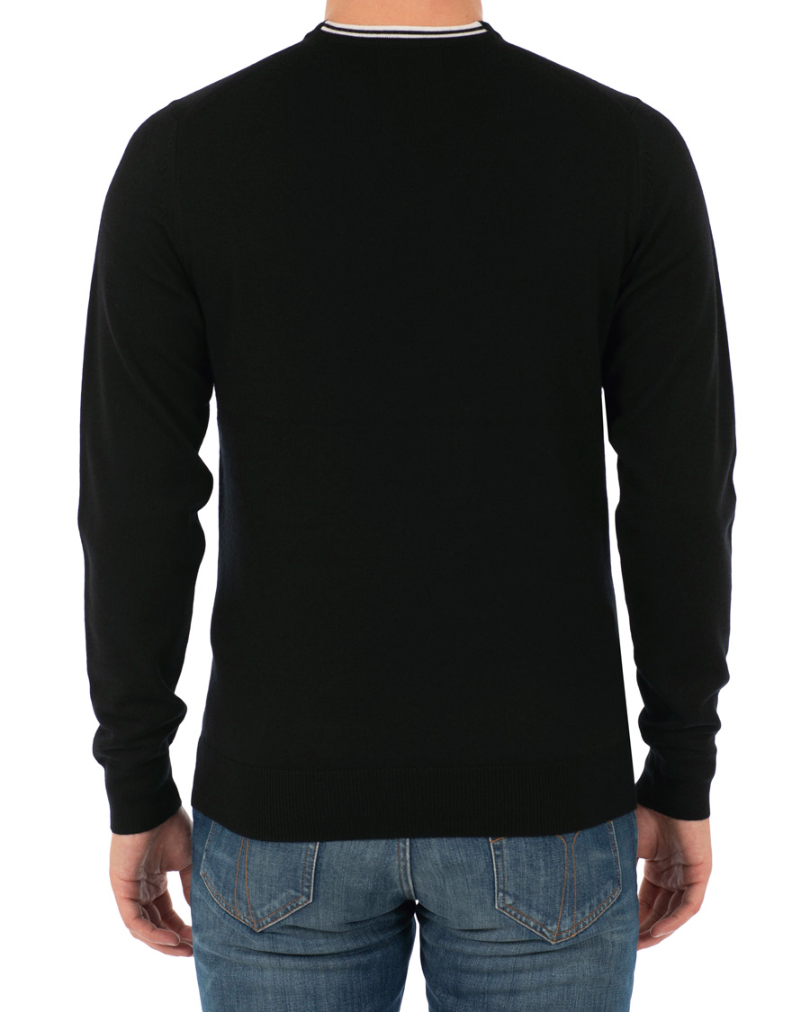 Herre | Trøjer | Fred Perry | Merino Wool Crew Neck Pullover Black