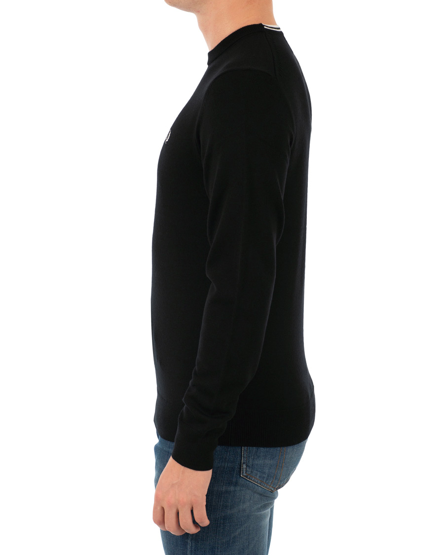 Herre | Trøjer | Fred Perry | Merino Wool Crew Neck Pullover Black
