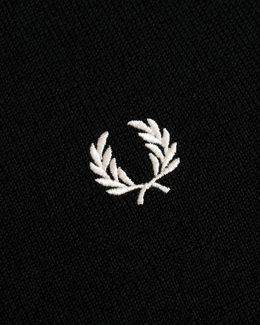 Herre | Trøjer | Fred Perry | Merino Wool Crew Neck Pullover Black