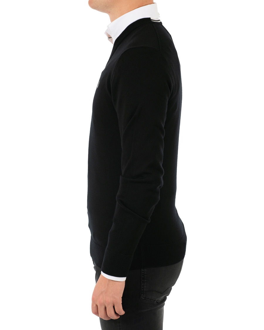 Herre | Trøjer | Fred Perry | Merino Wool V-Neck Pullover Black