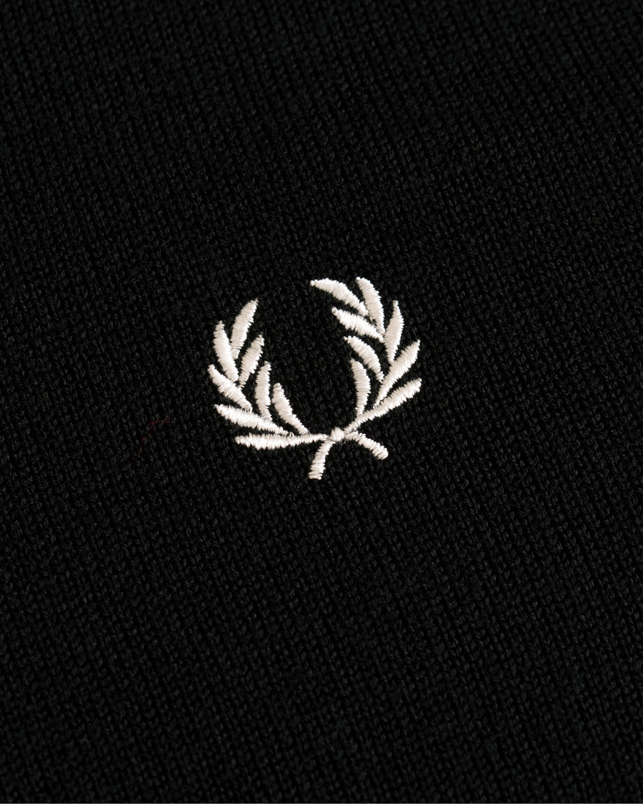 Herre | Trøjer | Fred Perry | Merino Wool V-Neck Pullover Black