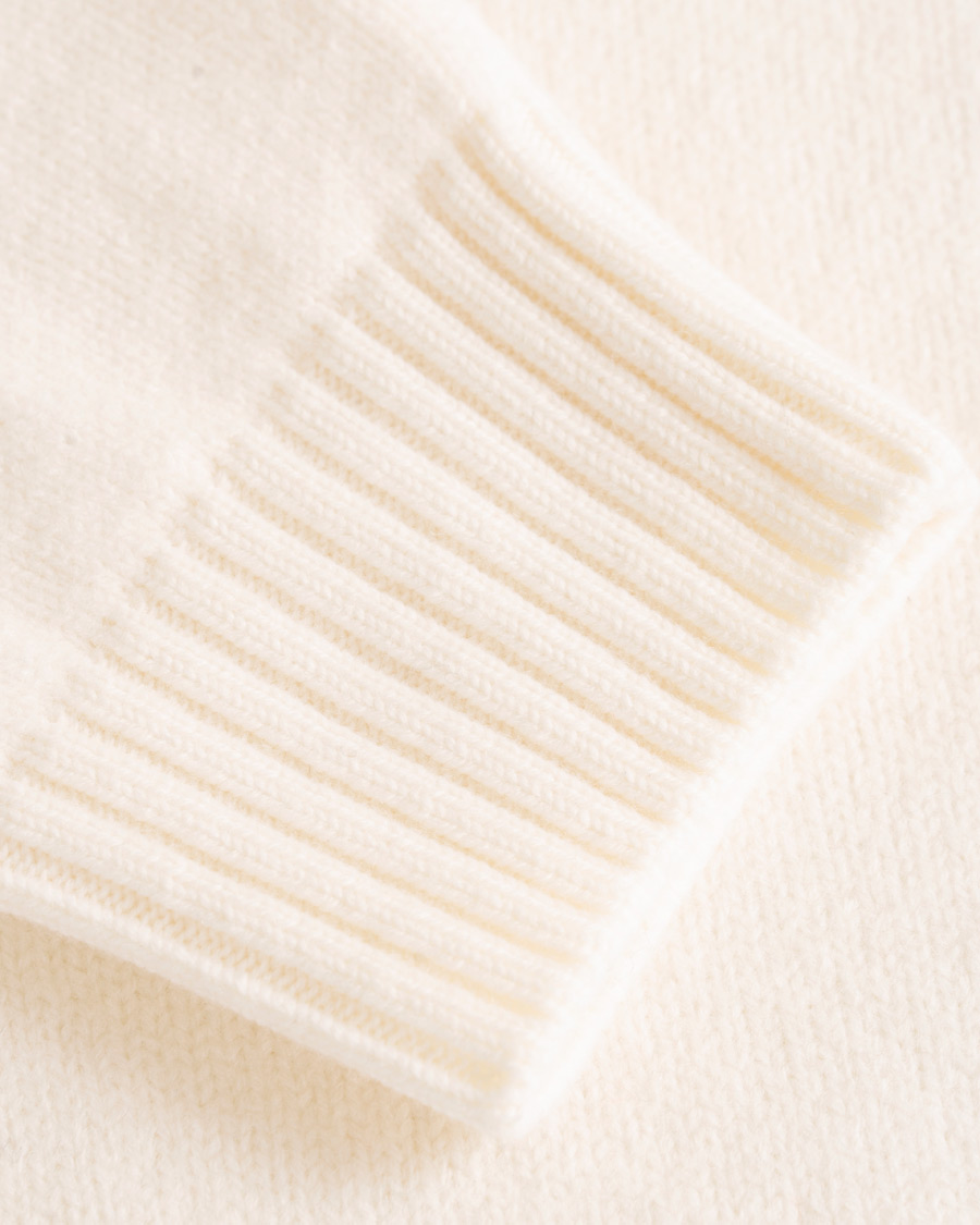 Herre | Trøjer | AMI | Boiled Wool Heart Sweater White