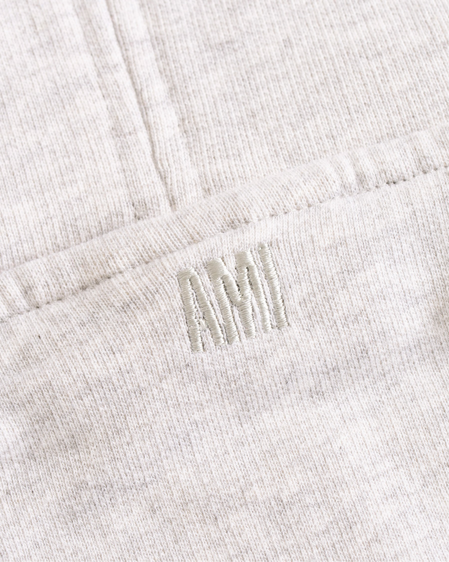 Herre | Trøjer | AMI | Family Flocked Print Hoodie Heather Grey