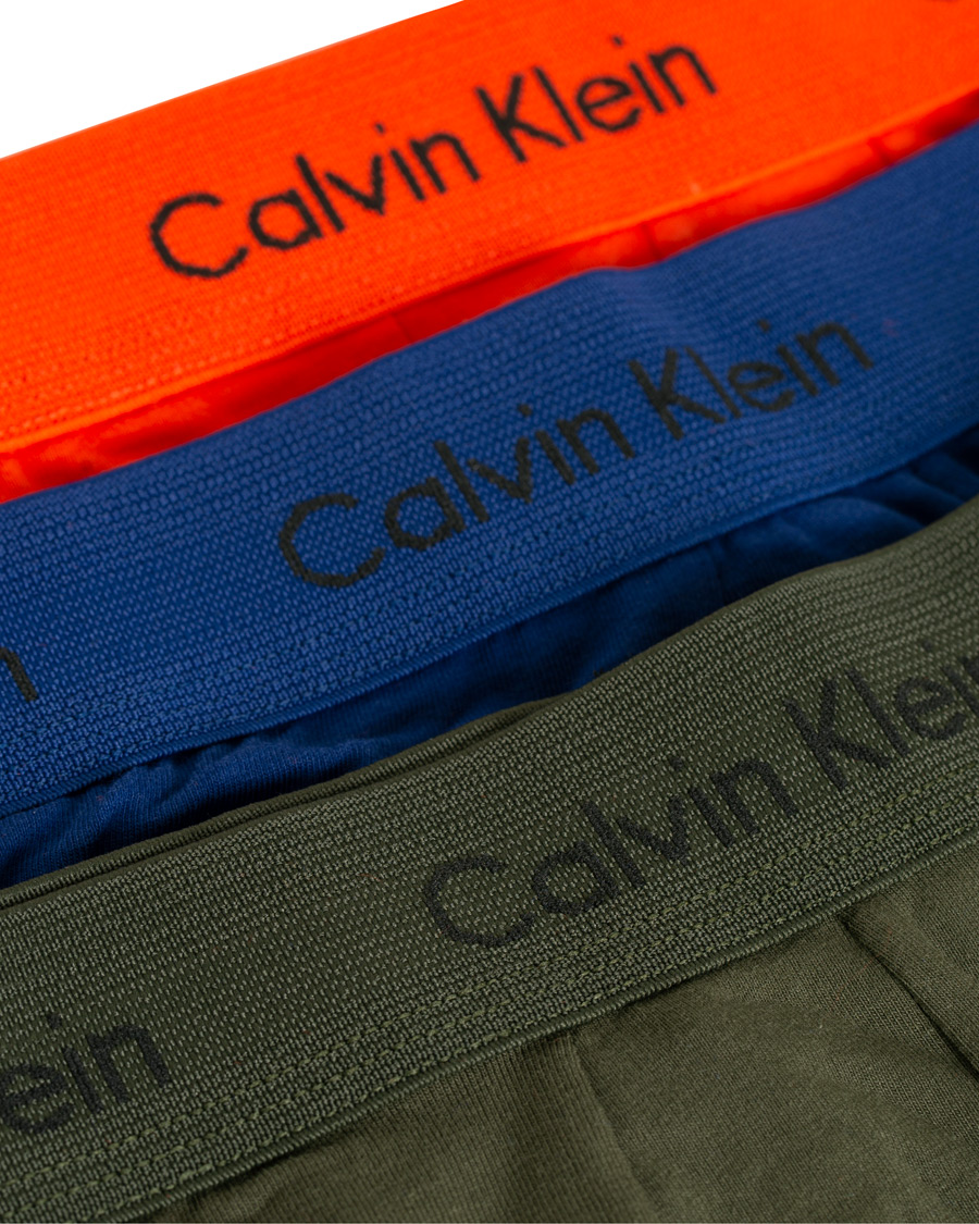 Herre | Undertøj | Calvin Klein | Cotton Stretch 3-Pack Low Rise Trunk Orange/Blue/Green