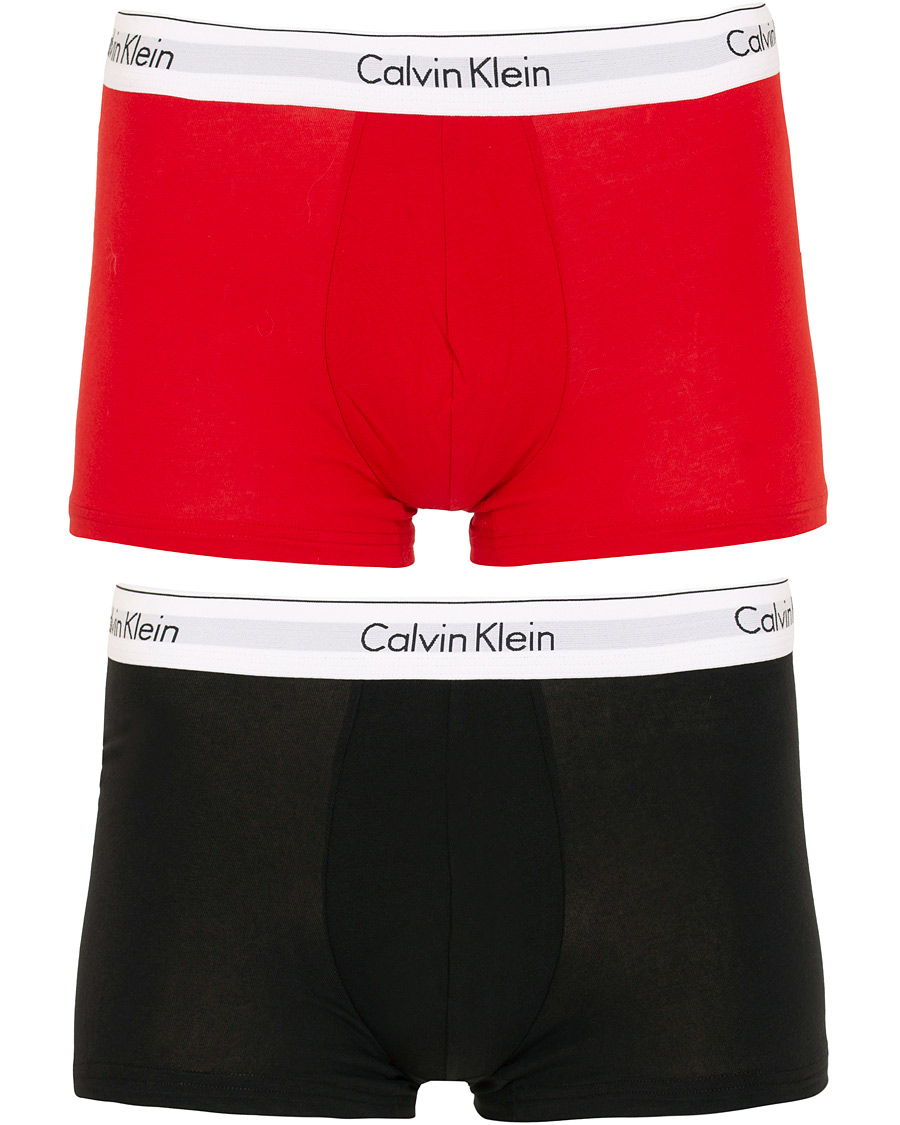 Herre | Undertøj | Calvin Klein | Modern Cotton Stretch 2-Pack Trunk Red/Black