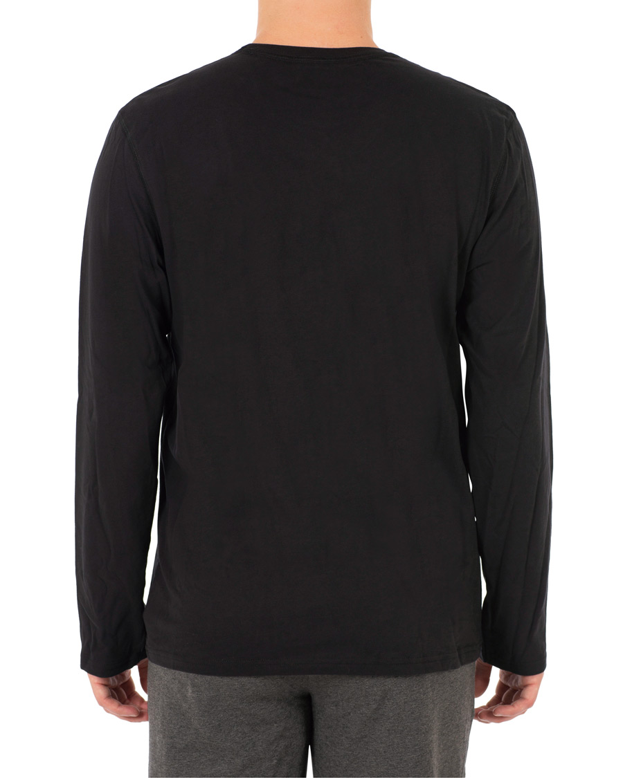 Herre | T-Shirts | Calvin Klein | Logo Long Sleeve Tee Black