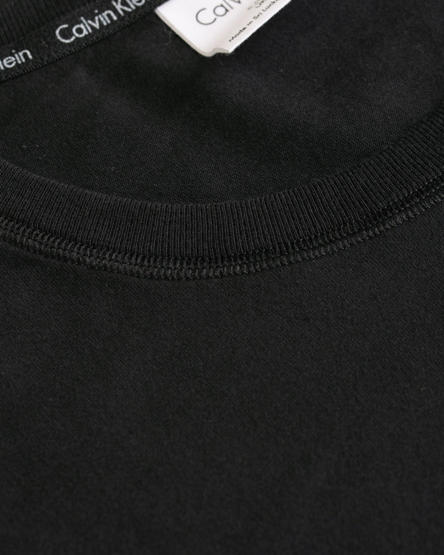 Herre | T-Shirts | Calvin Klein | Logo Long Sleeve Tee Black