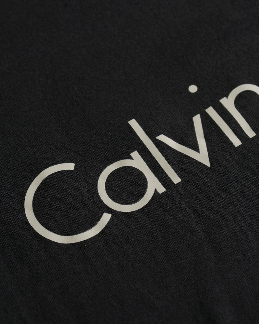 Herre | T-Shirts | Calvin Klein | Logo Long Sleeve Tee Black
