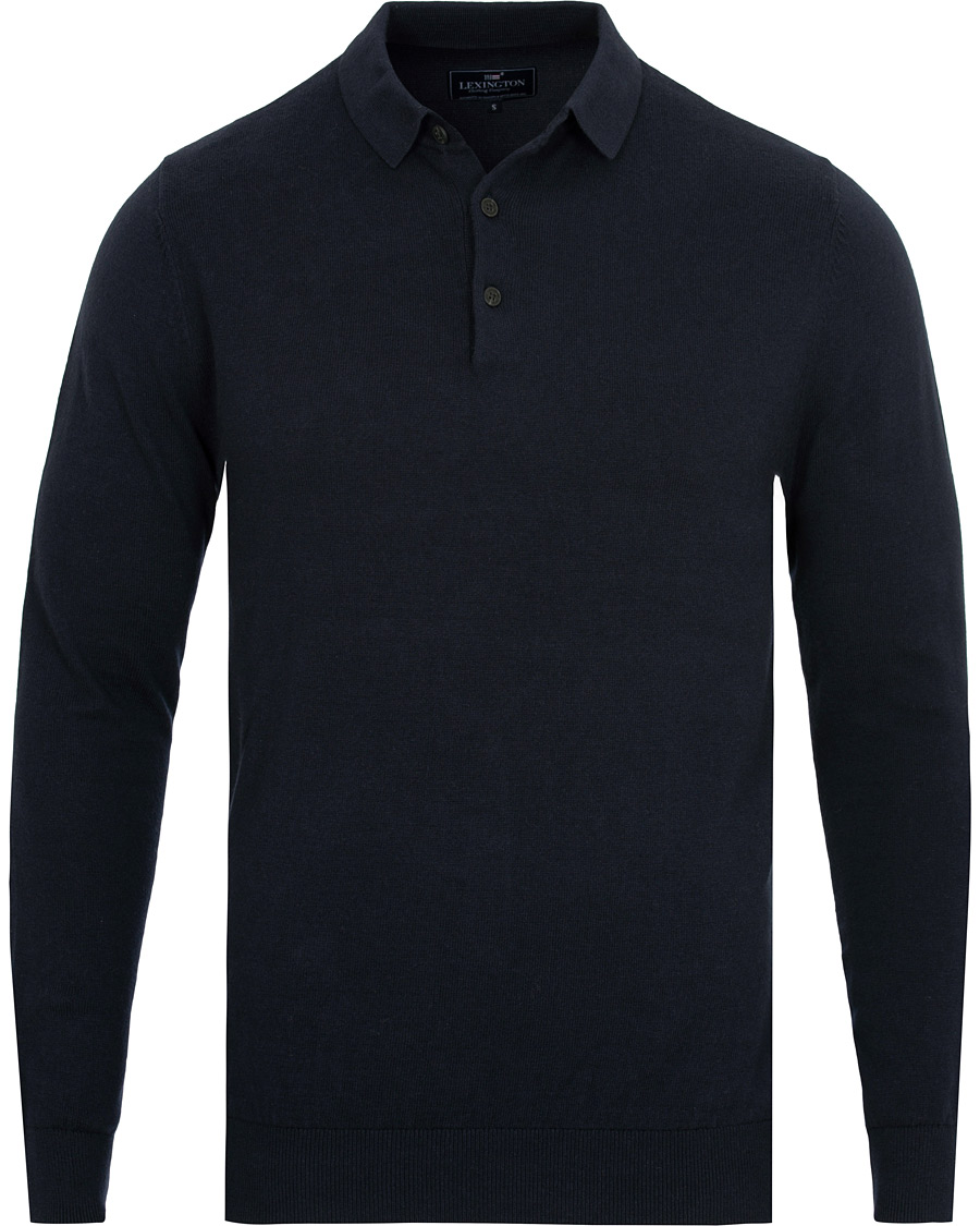 Herre | Trøjer | Lexington | Riley Knitted Rugger Deep Marine Blue