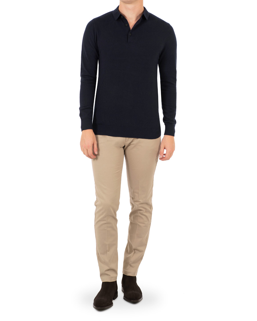 Herre | Trøjer | Lexington | Riley Knitted Rugger Deep Marine Blue