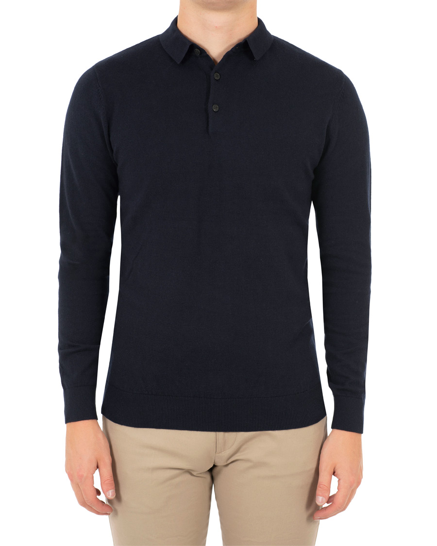 Herre | Trøjer | Lexington | Riley Knitted Rugger Deep Marine Blue