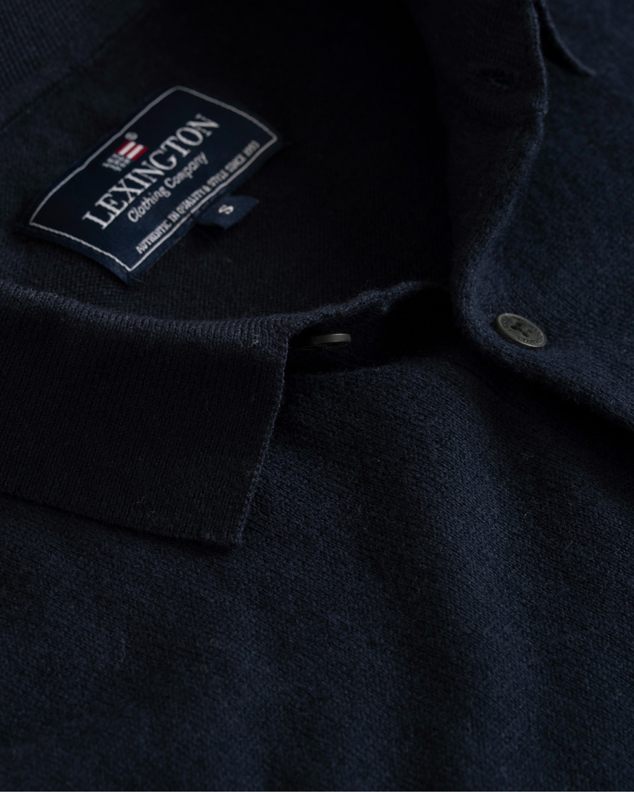 Herre | Trøjer | Lexington | Riley Knitted Rugger Deep Marine Blue