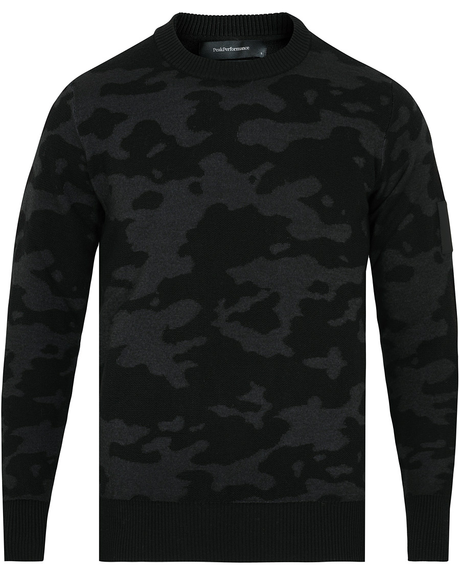 Herre | Trøjer | Peak Performance | Fus Camo Crew Neck Black