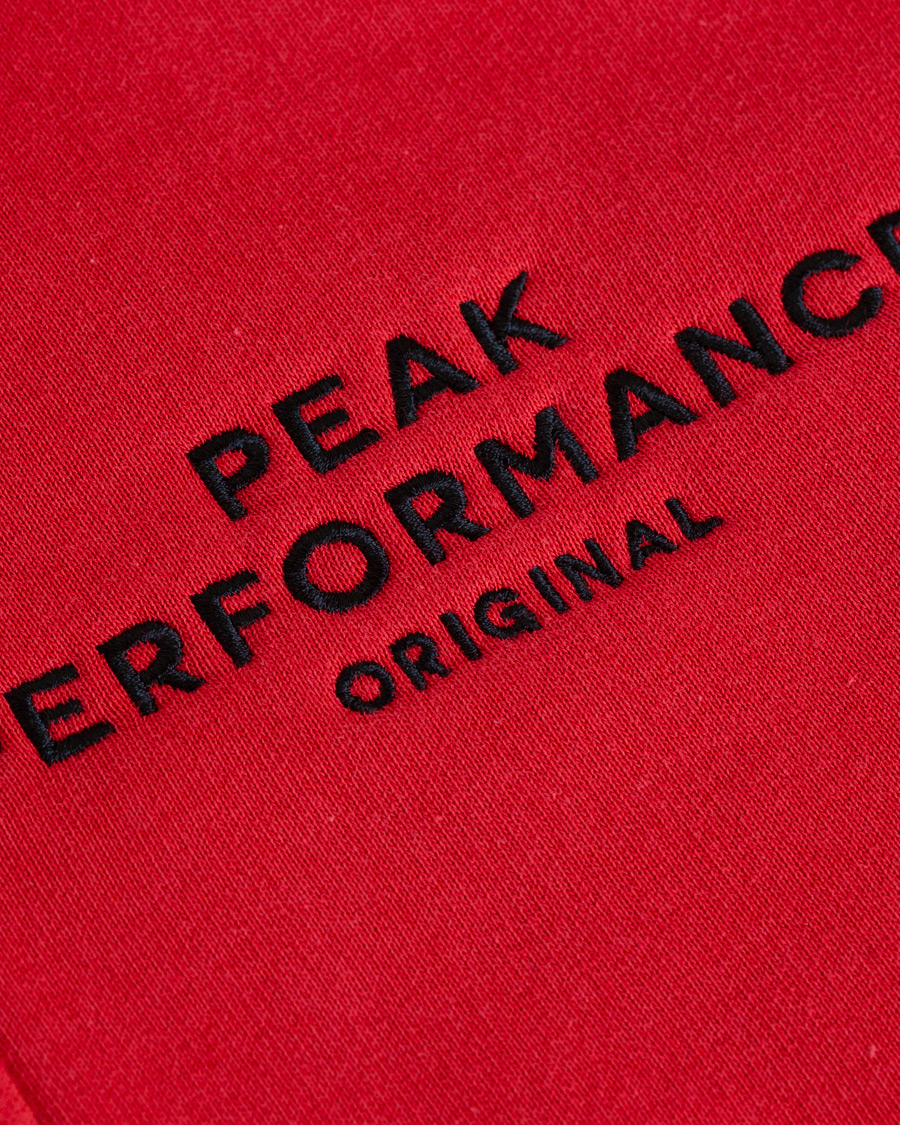 Herre | Trøjer | Peak Performance | Logo Zip Hoodie Red