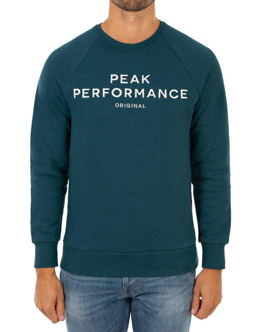 Herre | Trøjer | Peak Performance | Logo Crew Neck Sweatshirt Teal Extreme