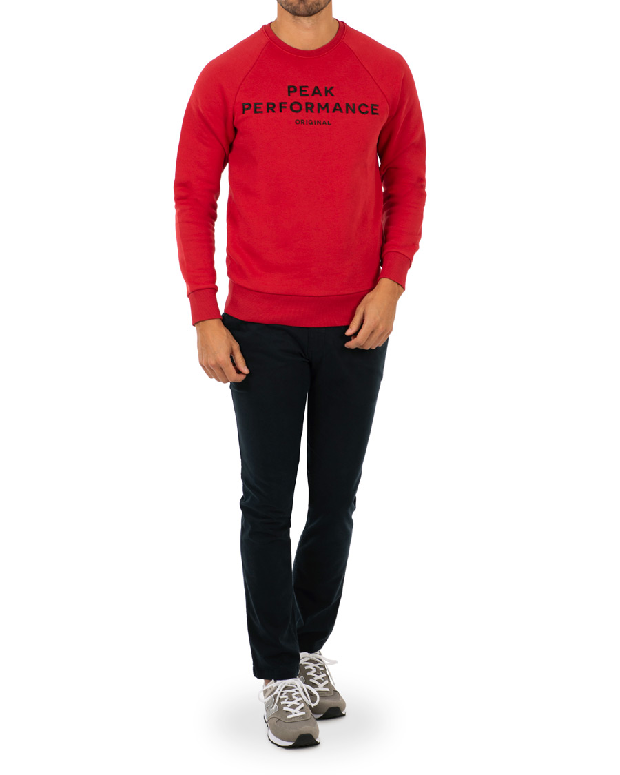 Herre | Trøjer | Peak Performance | Logo Crew Neck Sweatshirt Red