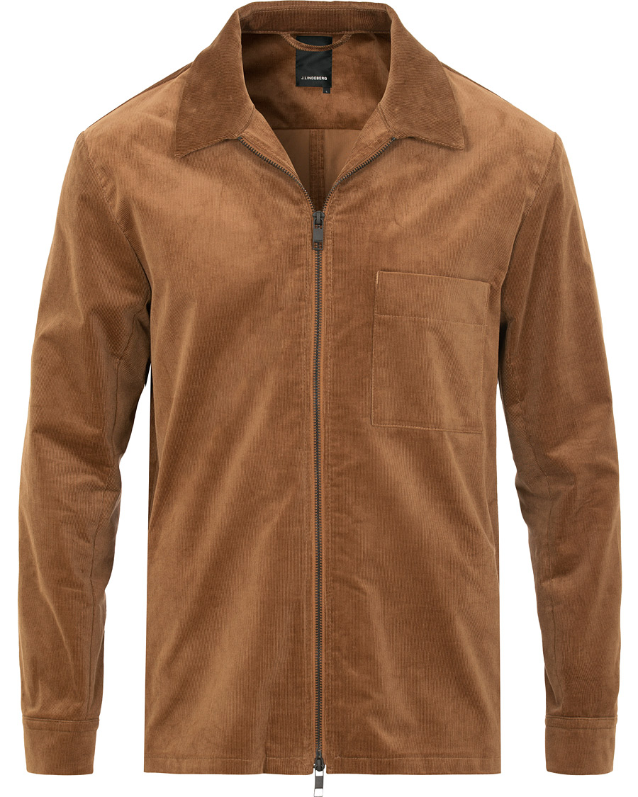 Herre | Jakker | J.Lindeberg | Jason Zip Corduroy Shirt Jacket Bison