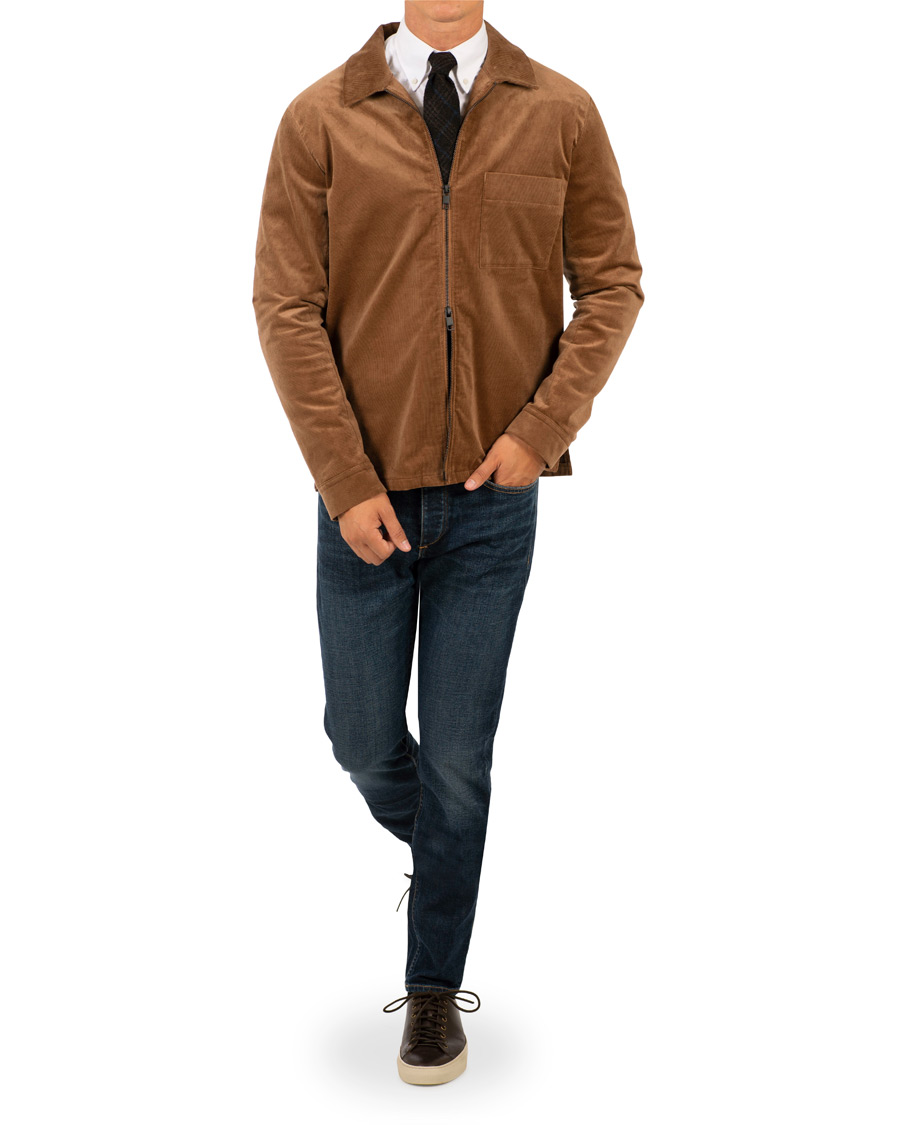 Herre | Jakker | J.Lindeberg | Jason Zip Corduroy Shirt Jacket Bison