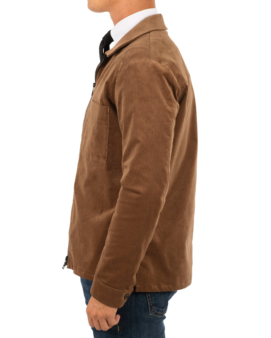 Herre | Jakker | J.Lindeberg | Jason Zip Corduroy Shirt Jacket Bison