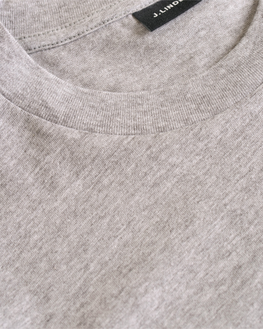 Herre | T-Shirts | J.Lindeberg | Bridge Crew Neck Tee Grey
