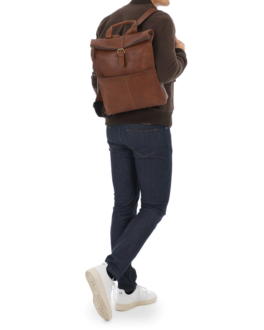Herre | Tasker | Morris | Leather Backpack Cognac
