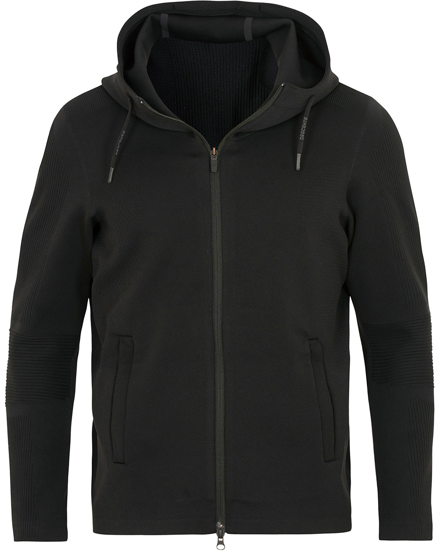 Herre | Trøjer | Descente Allterrain | Crescent Fusionknit Hoodie Jacket Black