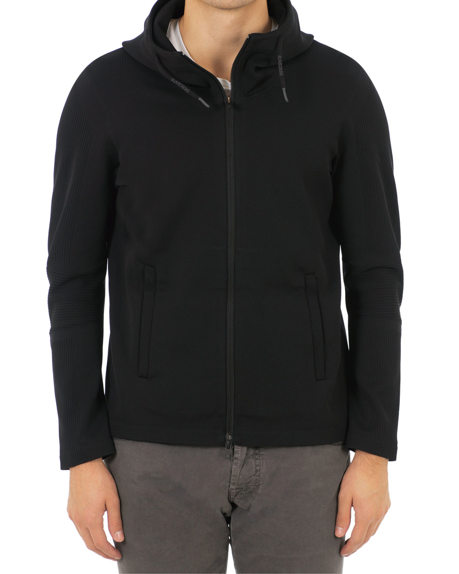 Herre | Trøjer | Descente Allterrain | Crescent Fusionknit Hoodie Jacket Black