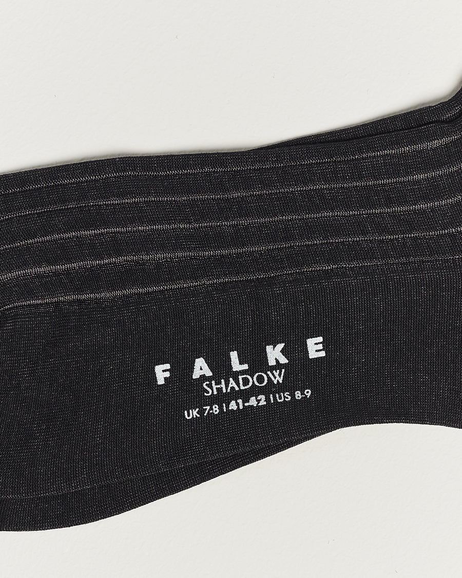 Herre |  | Falke | Shadow Stripe Sock Grey/White