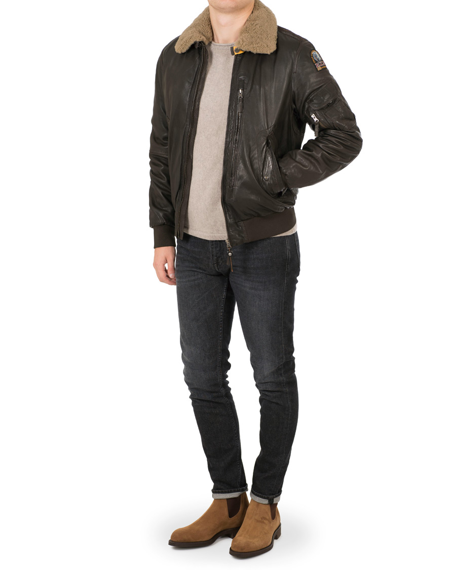 Herre | Jakker | Parajumpers | Josh Leather Jacket Dark Brown