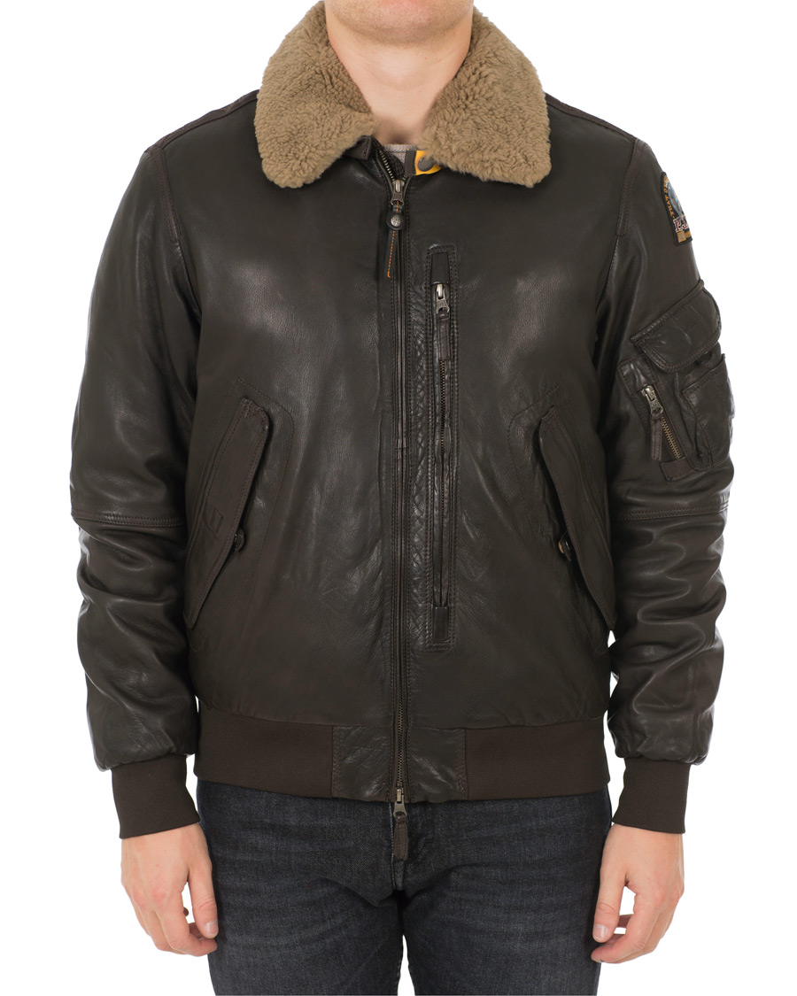 Herre | Jakker | Parajumpers | Josh Leather Jacket Dark Brown