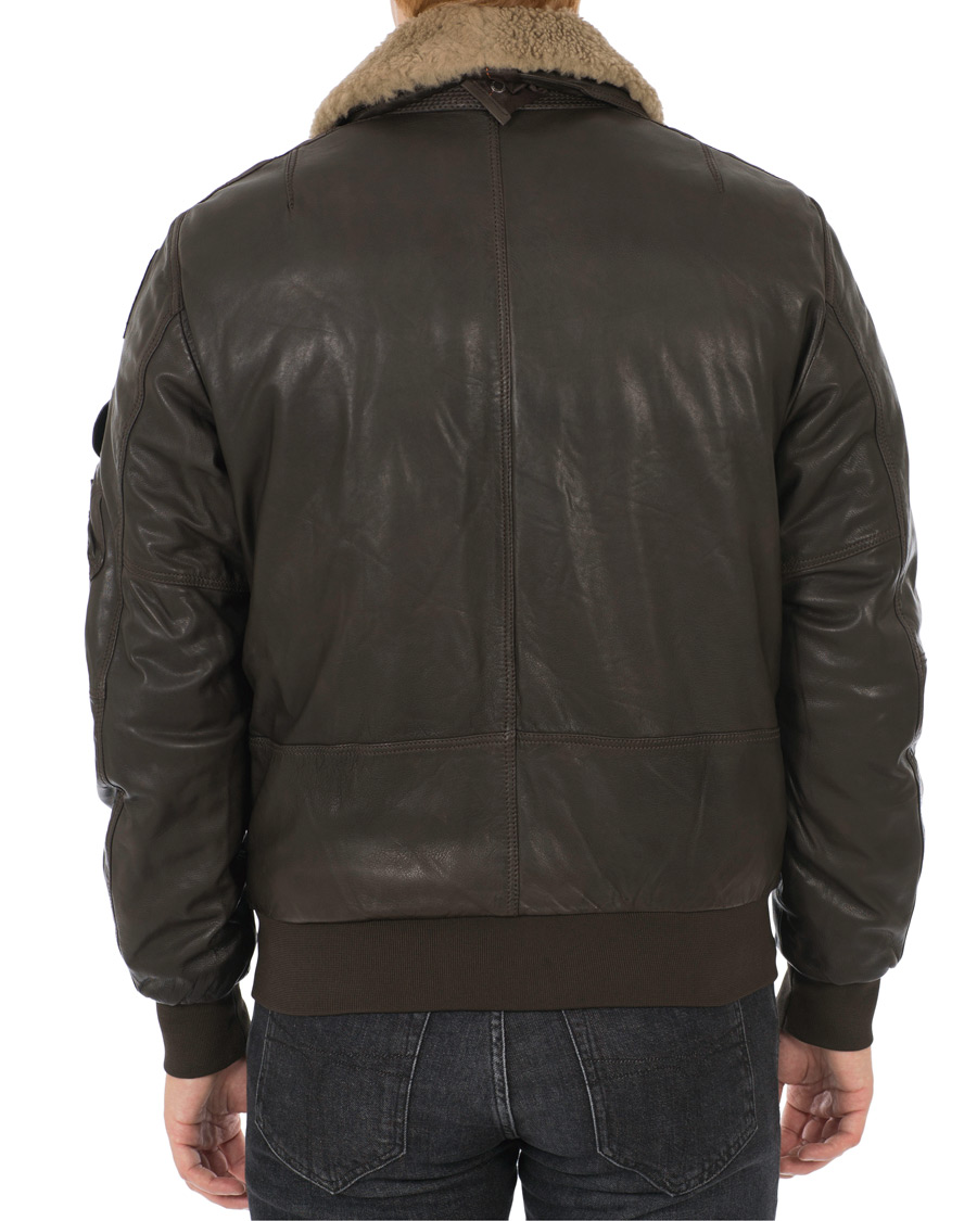 Herre | Jakker | Parajumpers | Josh Leather Jacket Dark Brown