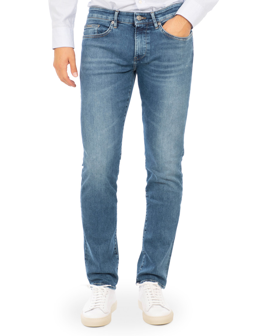 Herre | Jeans | BOSS BLACK | BOSS Delaware Candiani Stretch Jeans Light Blue