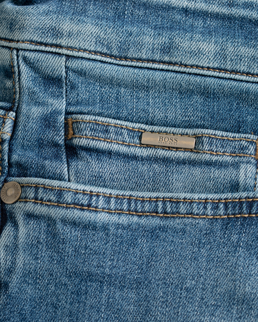 Herre | Jeans | BOSS BLACK | BOSS Delaware Candiani Stretch Jeans Light Blue