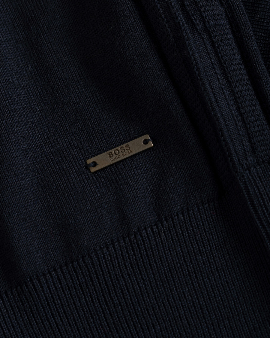 Herre | Trøjer | BOSS BLACK | BOSS Mardon Extra Fine Merino Cardigan Dark Navy
