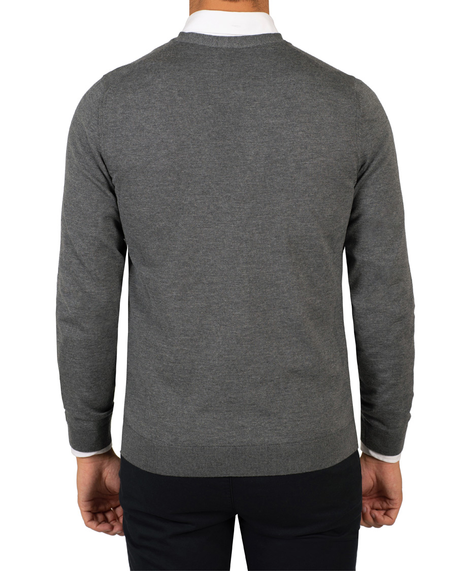Herre | Trøjer | BOSS BLACK | BOSS Mardon Extra Fine Merino Cardigan Medium Grey Melange