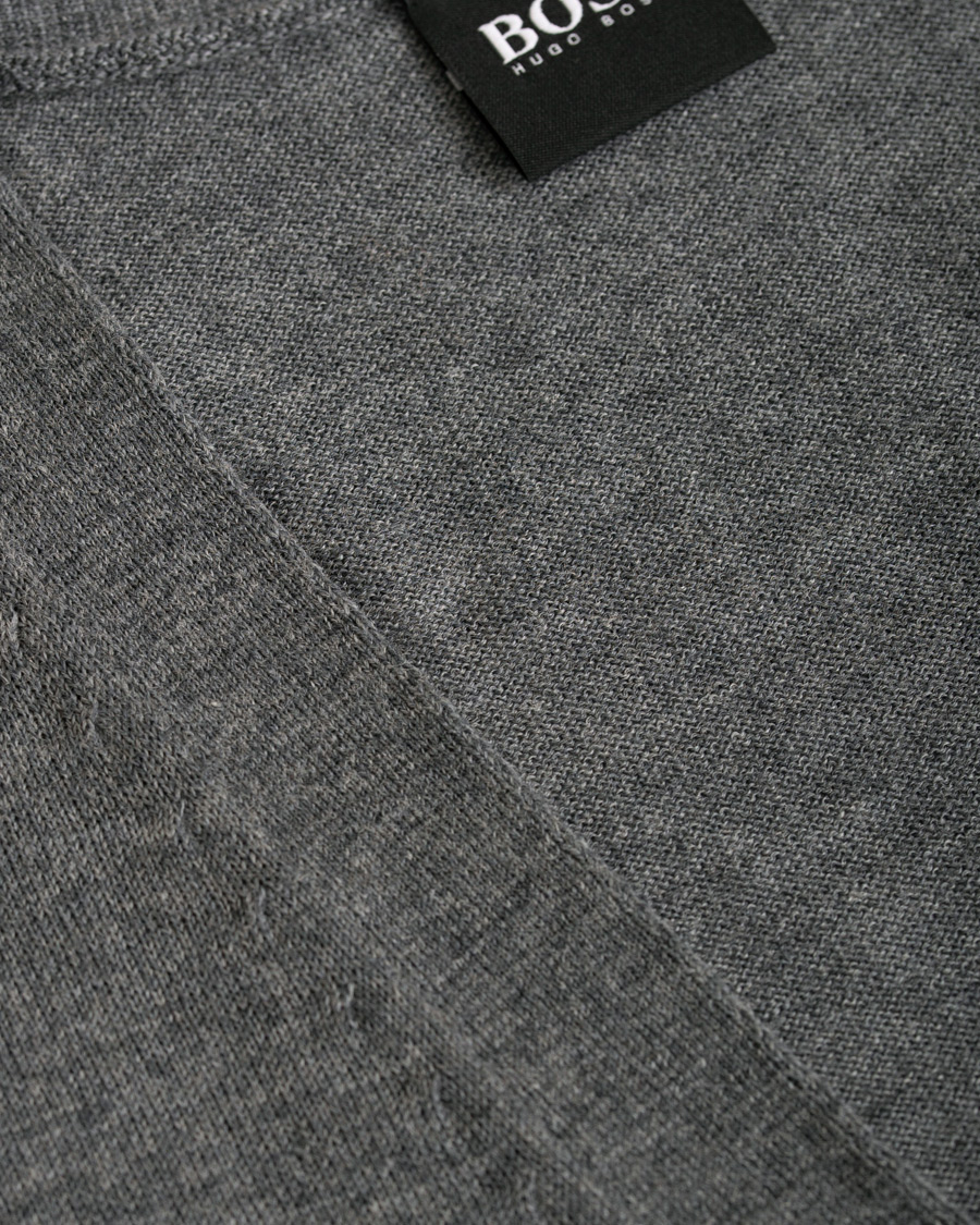 Herre | Trøjer | BOSS BLACK | BOSS Mardon Extra Fine Merino Cardigan Medium Grey Melange