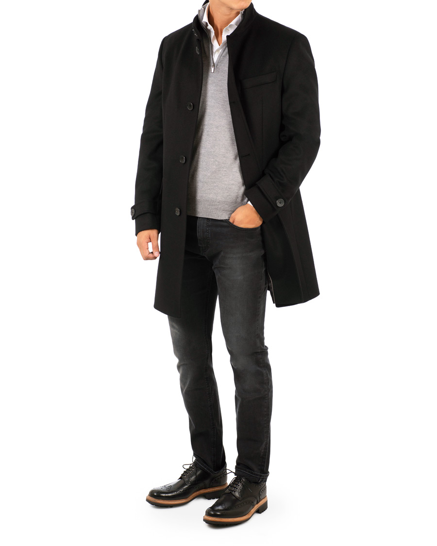 Herre | Jakker | BOSS BLACK | BOSS Sintrax Wool/Cashmere Coat Black