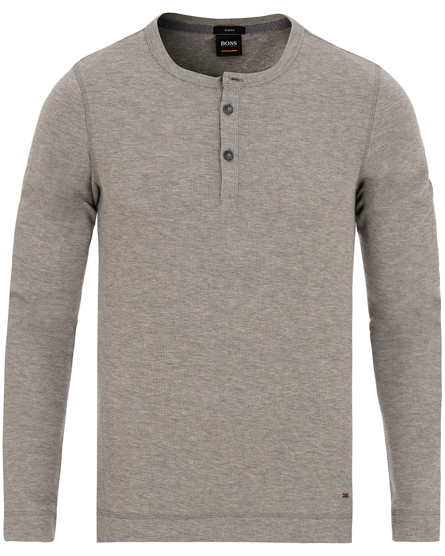 Herre | Trøjer | BOSS ORANGE | BOSS Casual Trix Grandpa Sweater Light Grey