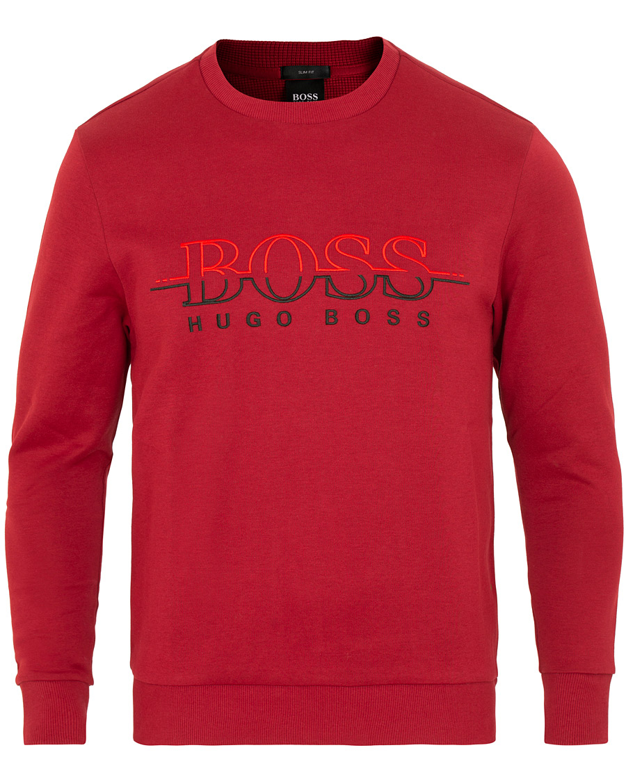 Herre | Trøjer | BOSS GREEN | BOSS Athleisure Salbo Crew Neck Sweatshirt Rhubarb Red
