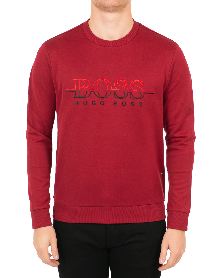 Herre | Trøjer | BOSS GREEN | BOSS Athleisure Salbo Crew Neck Sweatshirt Rhubarb Red