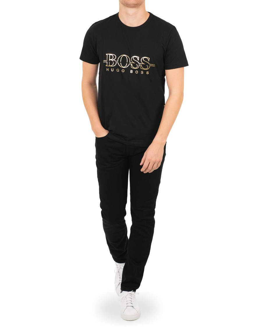 Herre | T-Shirts | BOSS GREEN | BOSS Athleisure Tee Gold Black
